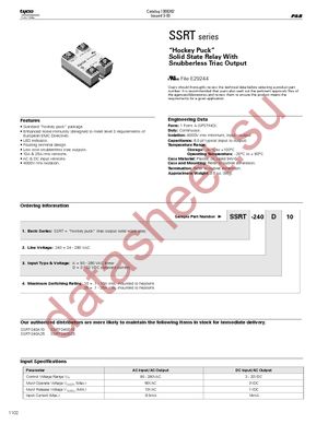 SSRT-240D25 datasheet  